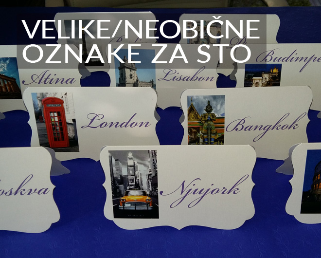 Velike i neobične oznake za sto (brojevi za sto)