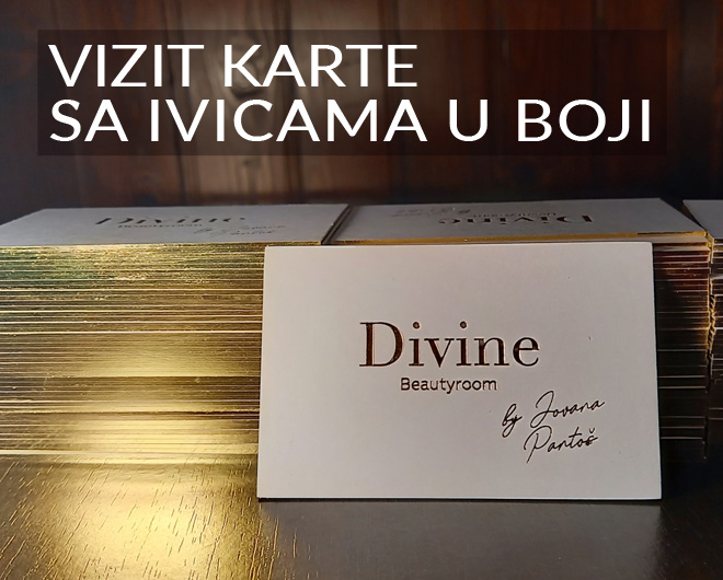 Vizit karte sa ivicama u boji